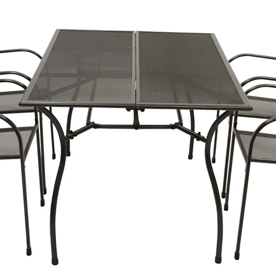 Wohnen 6 Personen Gartentischgruppe Set - Tyago (siebenteilig)