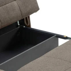 Wohnen 2 Personen Schlafcouch in Dunkelbraun - Jaxta