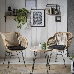 2 Personen Sitzgarnitur aus Kunstrattan - Vasteca (dreiteilig)^Wohnen Hot