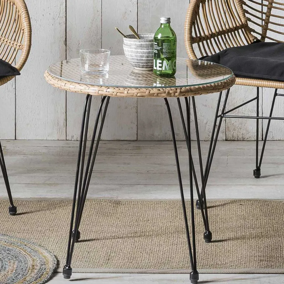 2 Personen Sitzgarnitur aus Kunstrattan - Vasteca (dreiteilig)^Wohnen Hot