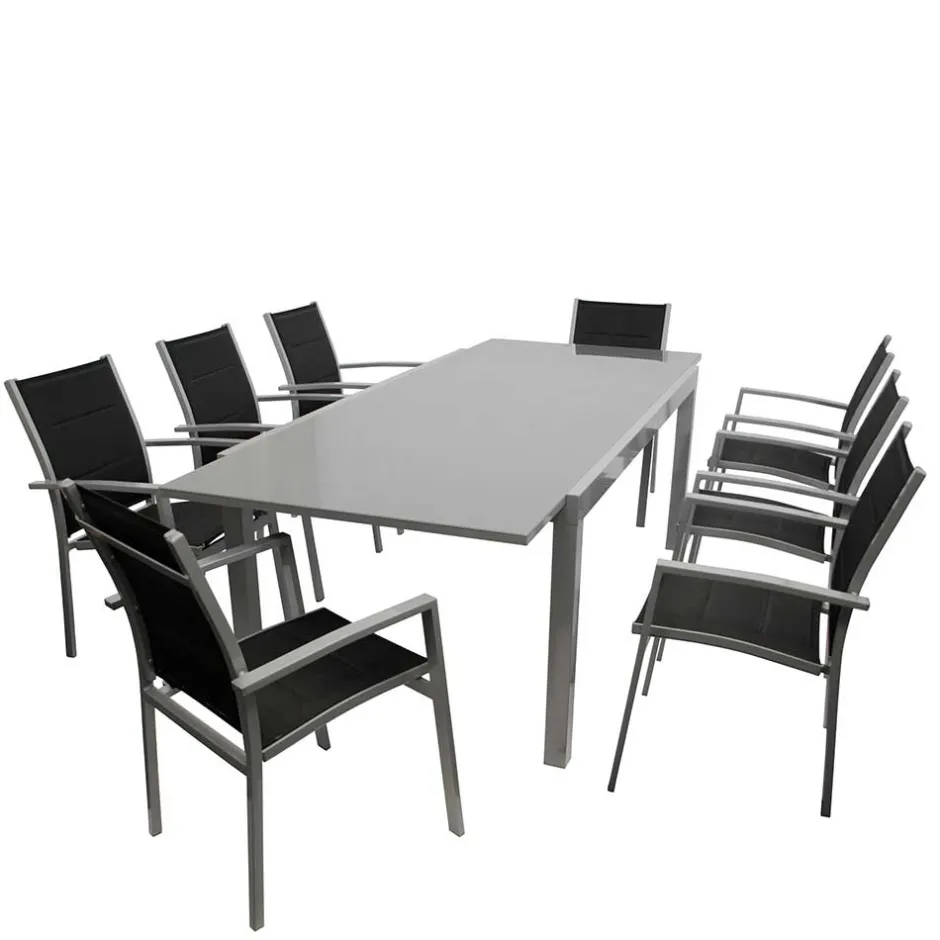 8 Personen Tischgruppe für Garten - Gestina (neunteilig)^Wohnen