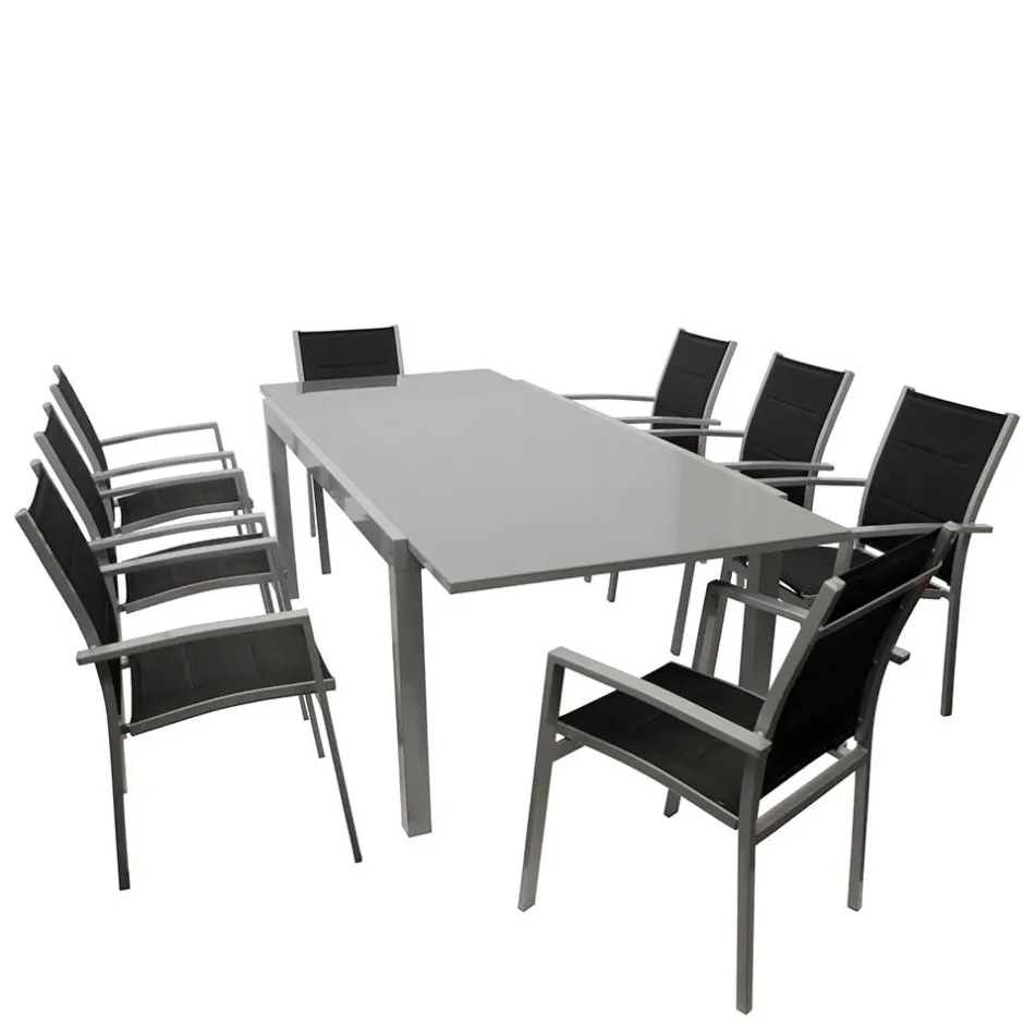 8 Personen Tischgruppe für Garten - Gestina (neunteilig)^Wohnen