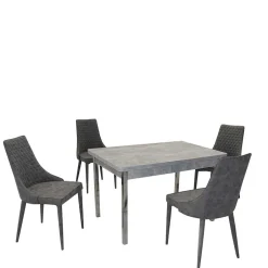 Wohnen 4 Personen Tischgruppe günstig - Times (fünfteilig)