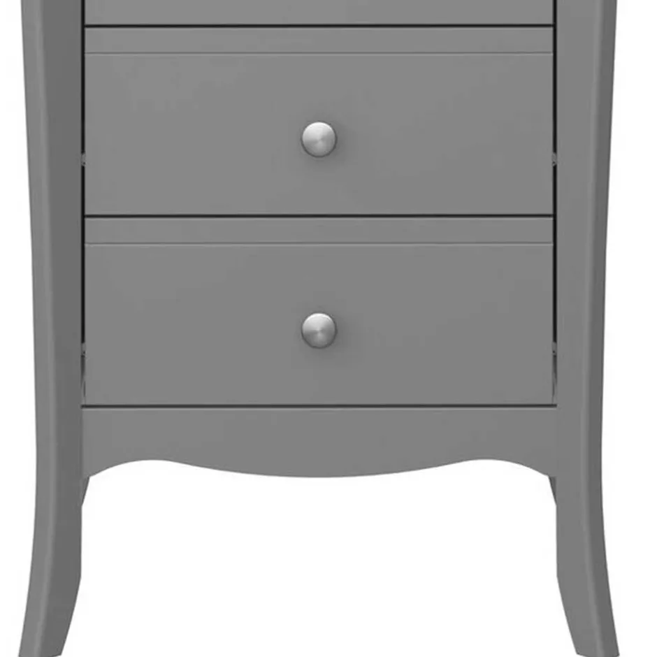 5 Schubladen Hochkommode in Grau lackiert - Resivia^Wohnen