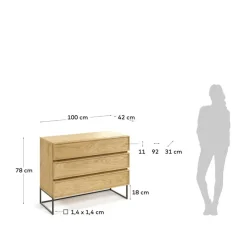 3 Schubladen Kommode mit Bügelgestell - Jailus^Wohnen Clearance