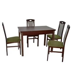 4 Stühle mit Tisch in Nussbaum - Sutra (fünfteilig)^Wohnen Online