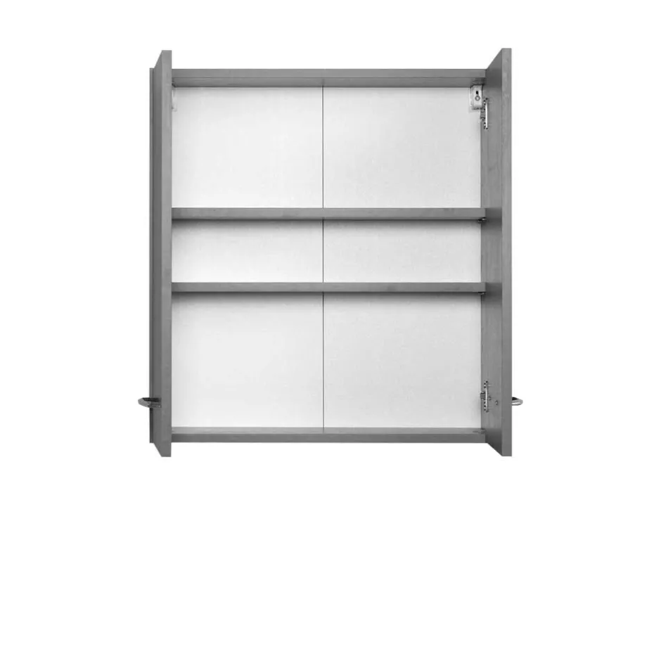 Wohnen 2 türiger Bad Hängeschrank in Grau - Juventuda