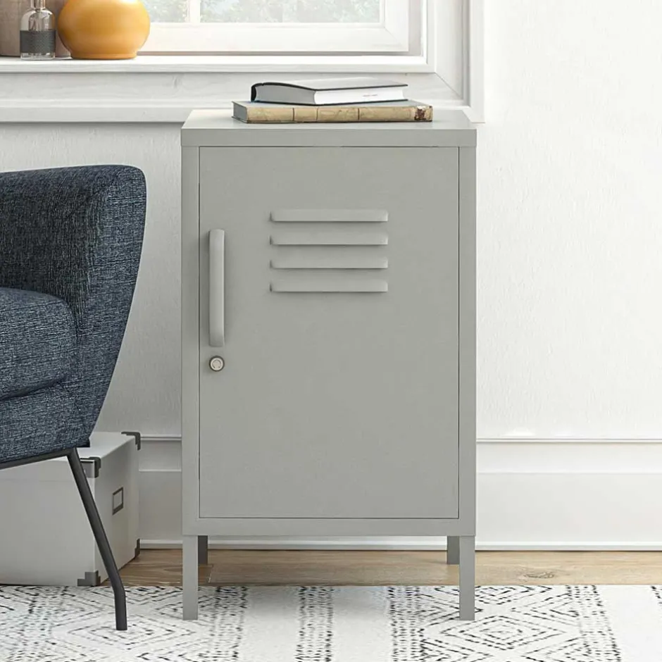 Wohnen Abschließbare Türen-Kommode im Spind Look - Melanje