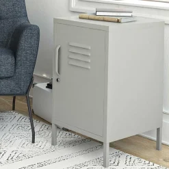 Wohnen Abschließbare Türen-Kommode im Spind Look - Melanje