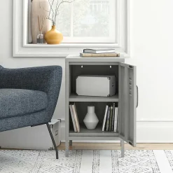 Wohnen Abschließbare Türen-Kommode im Spind Look - Melanje