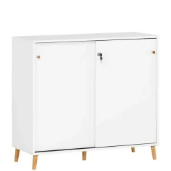 Wohnen Abschließbarer Officeschrank mit Schiebetüren - Obtin