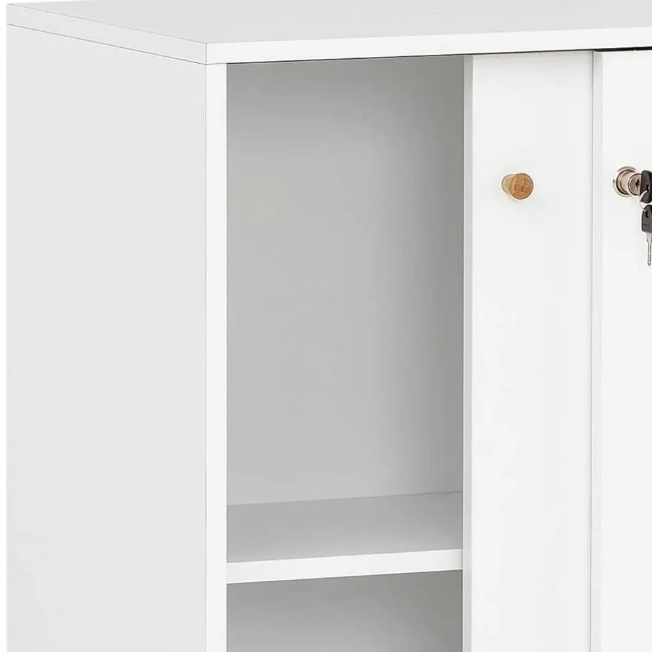 Wohnen Abschließbarer Officeschrank mit Schiebetüren - Obtin