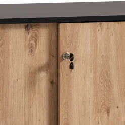 Wohnen Abschließbarer Ordnerschrank mit Schiebetüren - Evasilica