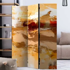 Wohnen Abstrakt bedruckter Paravent aus Leinwand - Floys