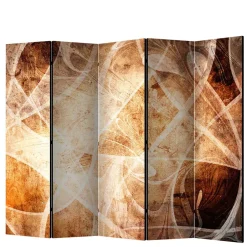 Wohnen Abstrakter Print Paravent in Braun - Adinos