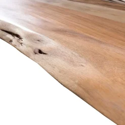 Wohnen Akazie Baumkantentisch mit U Bügelgestell - Surimo