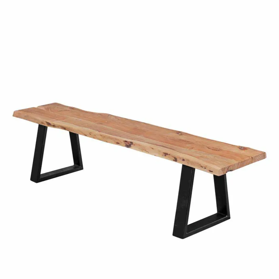 Akazie Holzbank Lussina mit Baumkante^Wohnen