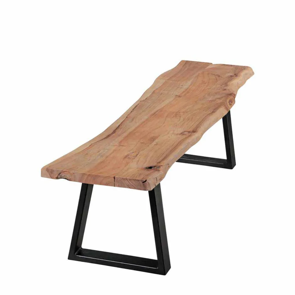 Akazie Holzbank Lussina mit Baumkante^Wohnen