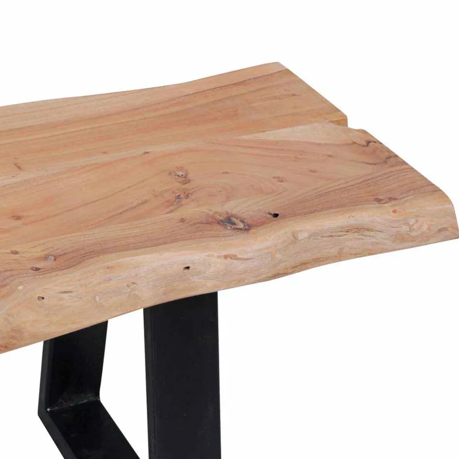 Akazie Holzbank Lussina mit Baumkante^Wohnen