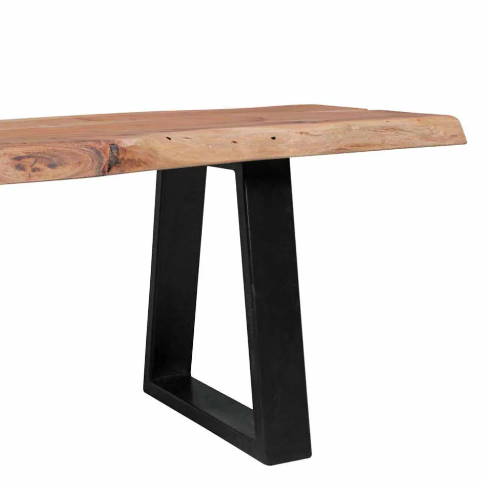 Akazie Holzbank Lussina mit Baumkante^Wohnen