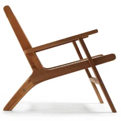 Akazie Holzsessel mit Rattan Geflecht - Foglia^Wohnen New