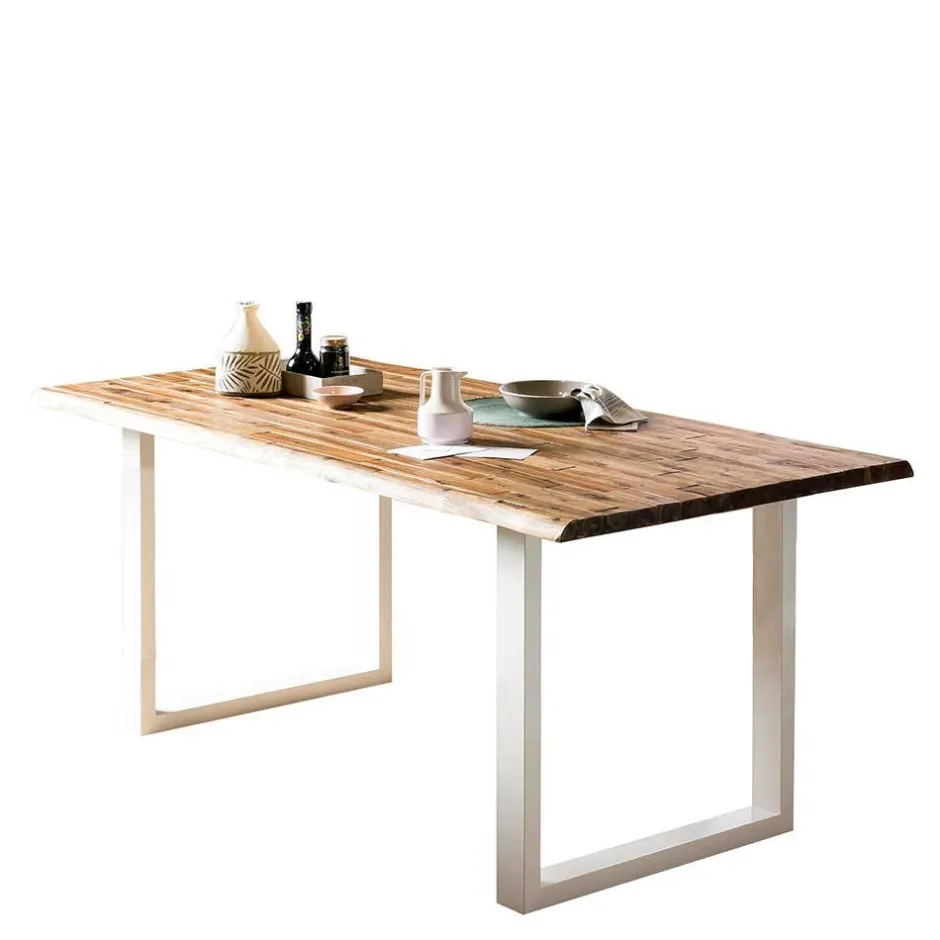 Wohnen Akazie Küchentisch mit natürlicher Baumkante - Lisbon