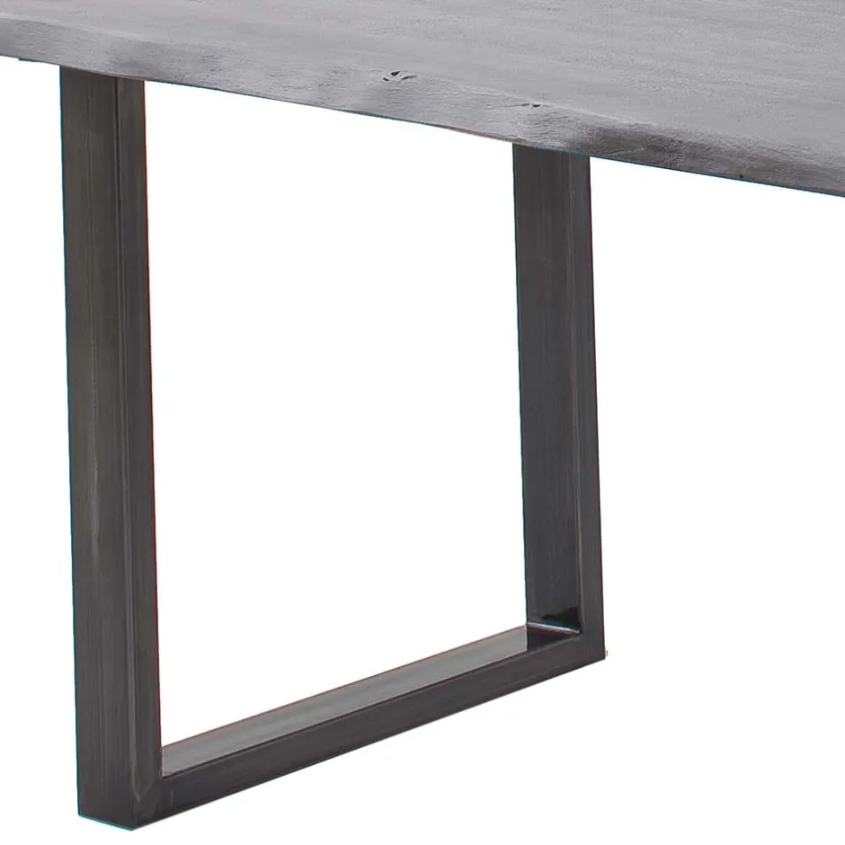 Wohnen Akazienholz Küchentisch in Grau Baumkante - Tobago