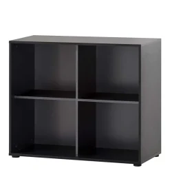 Wohnen Aktenregal mit vier Fächern in Schwarz - Evasilica