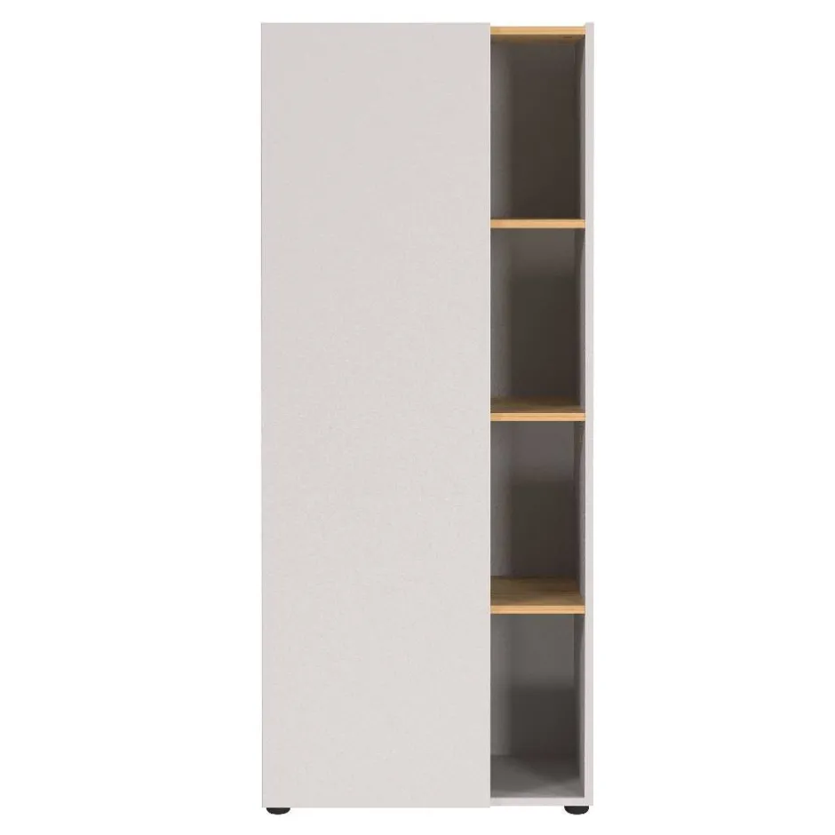 Aktenschrank in Hellgrau und Wildeiche Optik - Chiron^Wohnen Clearance