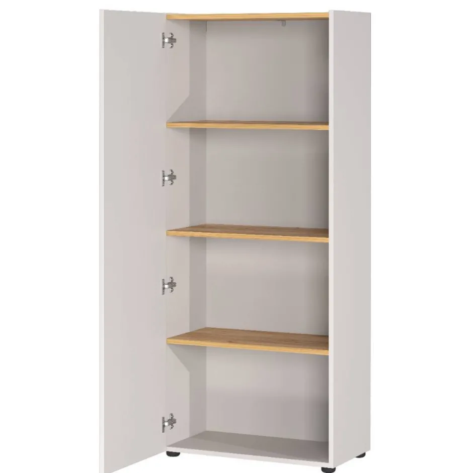 Aktenschrank in Hellgrau und Wildeiche Optik - Chiron^Wohnen Clearance