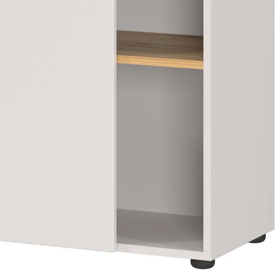 Aktenschrank in Hellgrau und Wildeiche Optik - Chiron^Wohnen Clearance