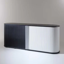 Aktenschrank Siparia in Weiß und Schwarz (zweiteilig)^Wohnen Discount