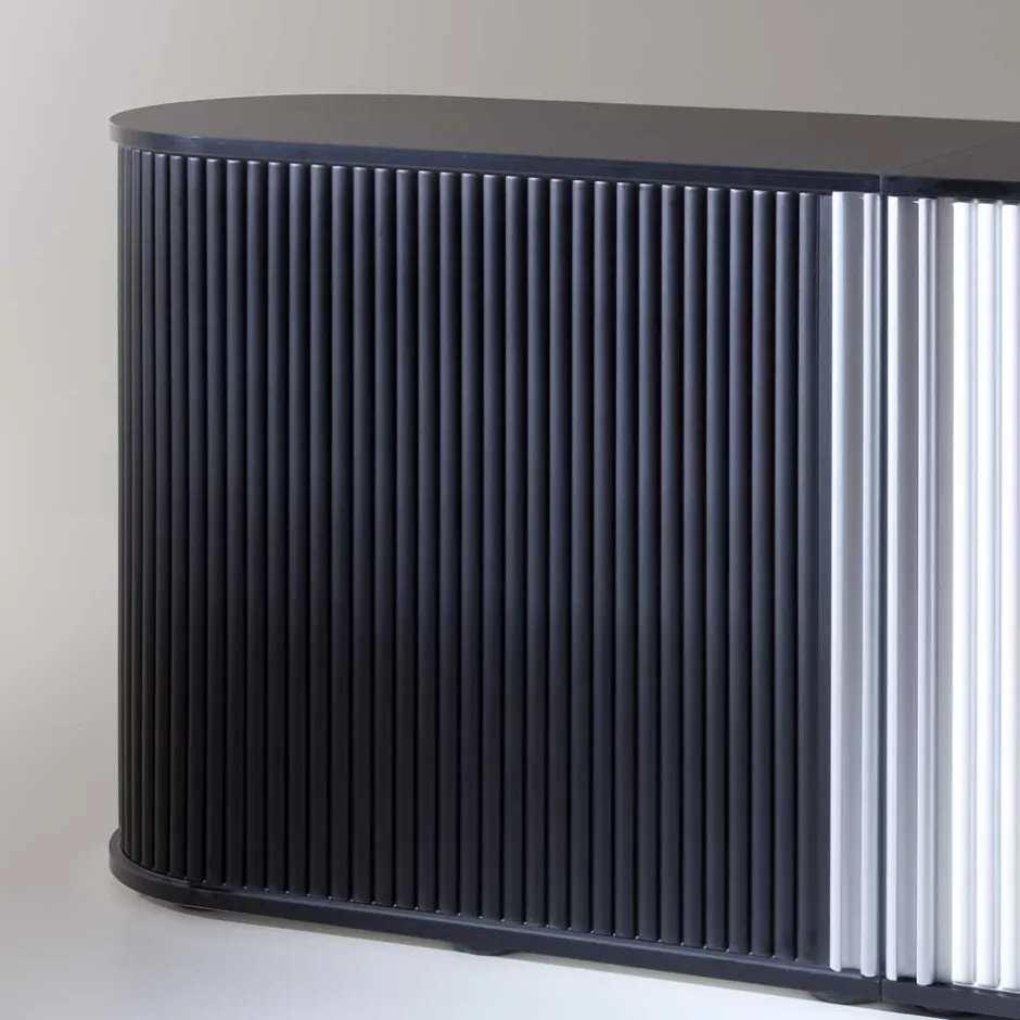 Aktenschrank Siparia in Weiß und Schwarz (zweiteilig)^Wohnen Discount