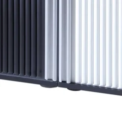 Aktenschrank Siparia in Weiß und Schwarz (zweiteilig)^Wohnen Discount