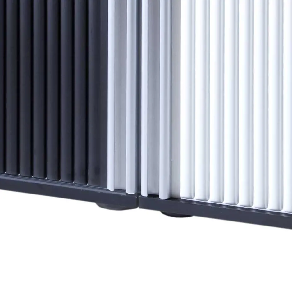 Aktenschrank Siparia in Weiß und Schwarz (zweiteilig)^Wohnen Discount