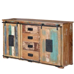 Wohnen Altholz Kombikommode mit Schiebetüren - Jevilia