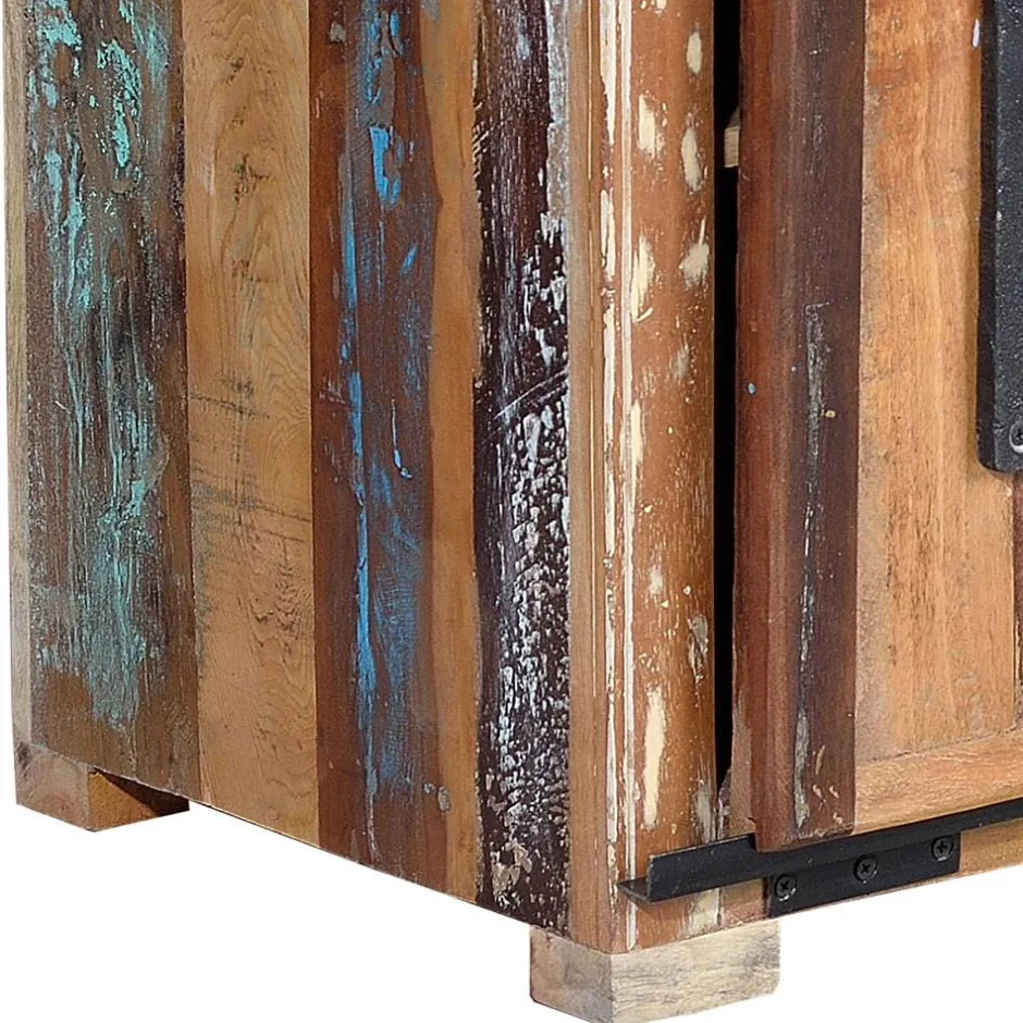 Wohnen Altholz TV Board mit zwei Schiebetüren - Jevilia