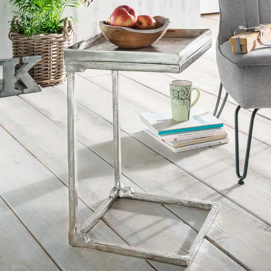 Wohnen Alu Anstelltisch in Nickelfarben - Alagos