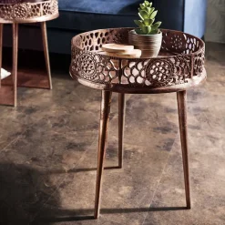 Aluminium Beistelltisch in Kupfer - Aventino^Wohnen Best