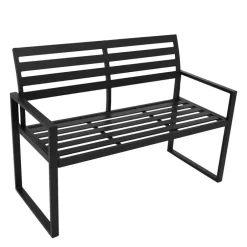 Wohnen Aluminium Gartenbank in Schwarz - Casahan