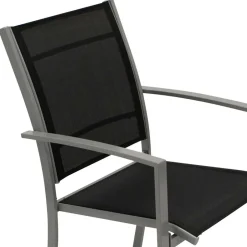 Aluminium Gartenstühle in Schwarz - Latiroca (4er Set)^Wohnen Sale