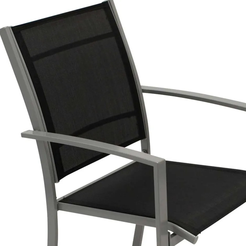 Aluminium Gartenstühle in Schwarz - Latiroca (4er Set)^Wohnen Sale