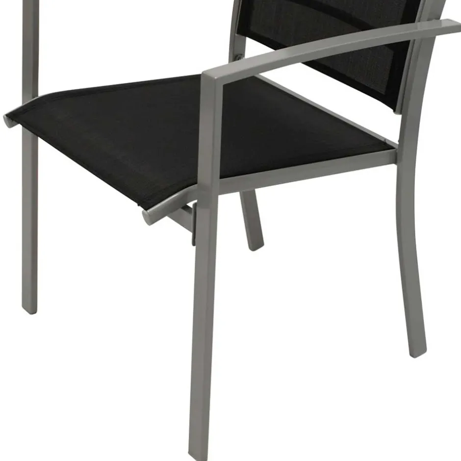 Aluminium Gartenstühle in Schwarz - Latiroca (4er Set)^Wohnen Sale