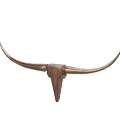Aluminium Stier Schädel in Bronze - Cravus^Wohnen