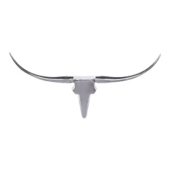 Aluminium Tierschädel mit Hörnern Stier abstrakt - Lutz^Wohnen