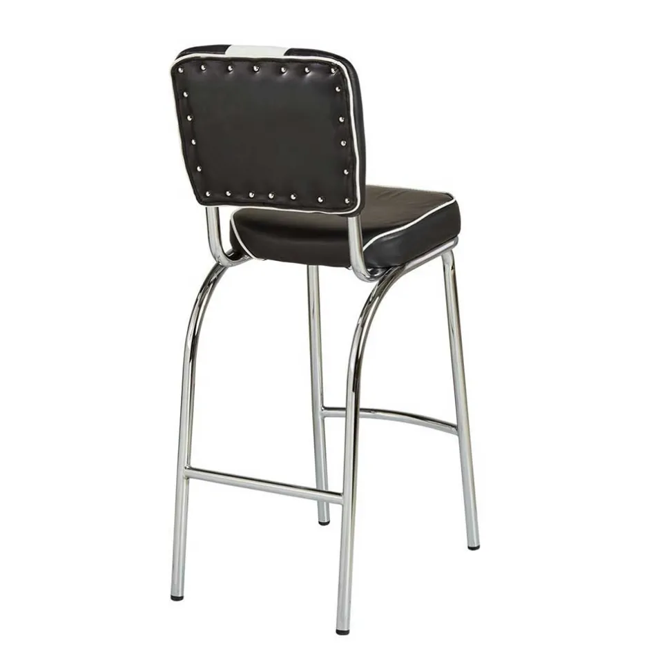 Wohnen American Diner Bartisch Set Barataria mit 4 Stühlen (fünfteilig)