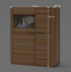 Anbauwand Athias aus Kernbuche (vierteilig)^Wohnen New