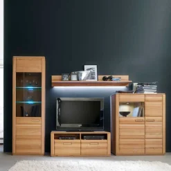 Anbauwand Athias aus Kernbuche (vierteilig)^Wohnen New