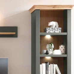 Wohnen Anbauwand in Graugrün & Wildeiche - Eylan (vierteilig)