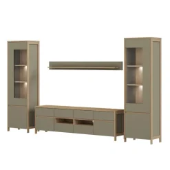 Wohnen Anbauwand Kombination im Scandi Chic - Promo (vierteilig)